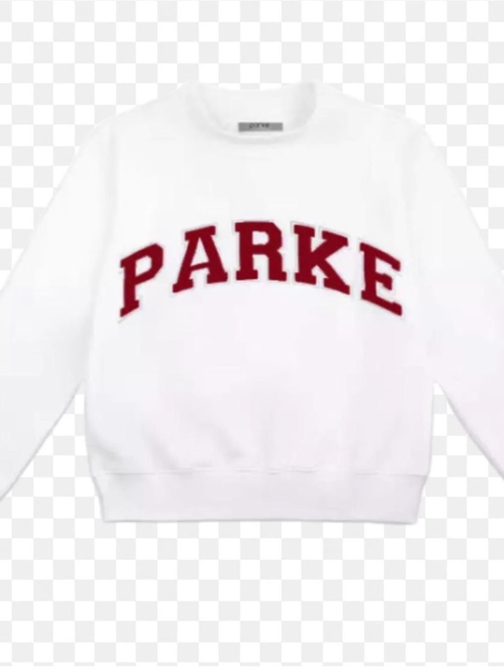 PARKE White NYC Sweatshirt with Red Lettering